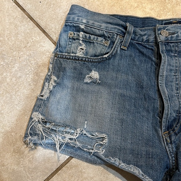 A Golde Parker Vintage Destroyed Denim Shorts 27 Revolve - Picture 8 of 11